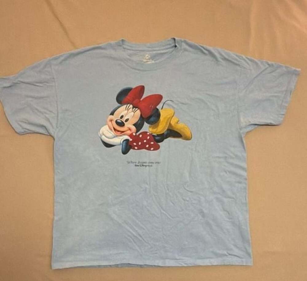Walt Disney World Minnie Mouse Where Dreams Come True Graphic T-Shirt Light Blue